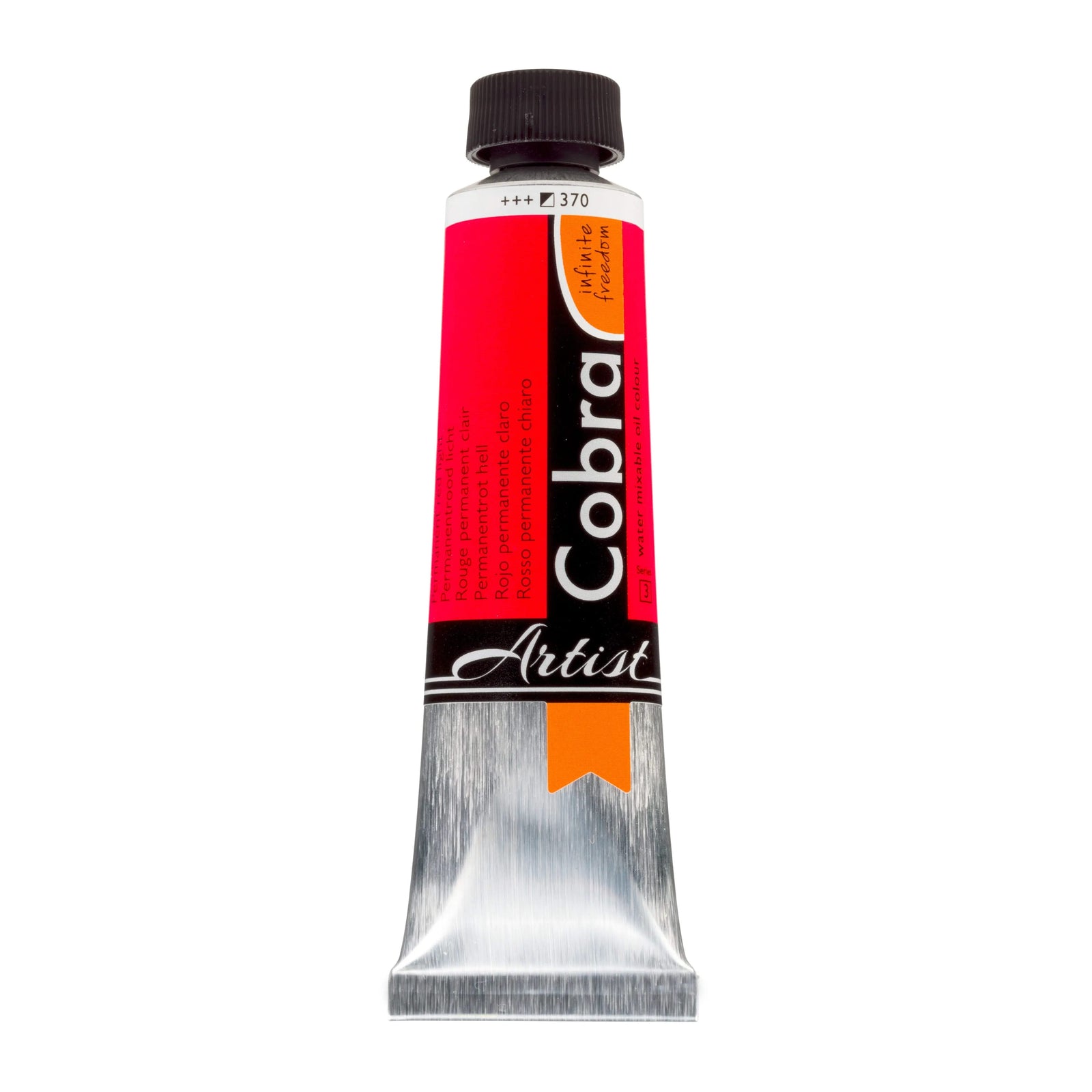 Cobra Artist Wassermischbare Ölfarbe Tube 40 ml Permanentrot Hell 370 - Kidis Art