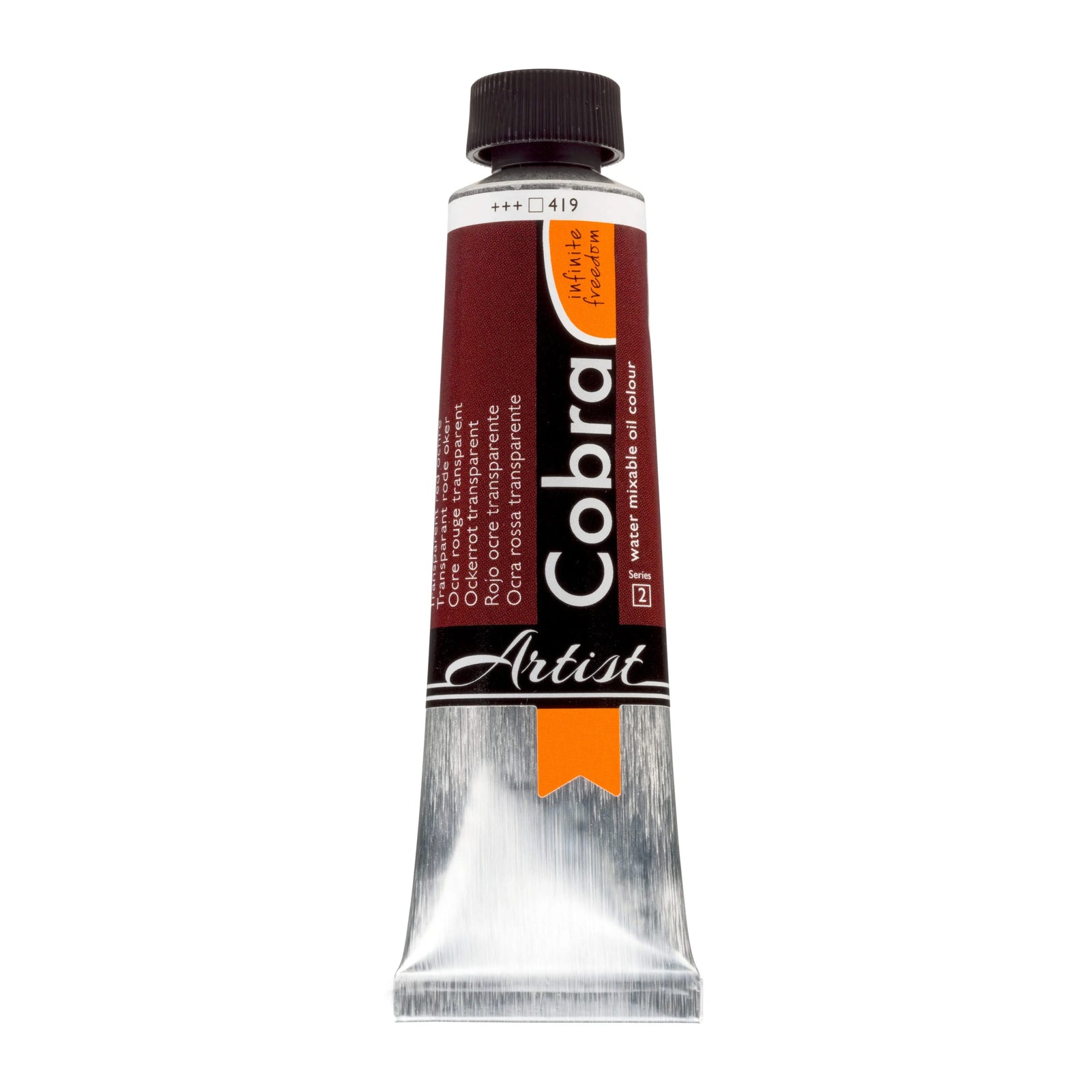 Cobra Artist Wassermischbare Ölfarbe Tube 40 ml Ockerrot Transparent 419 - Kidis Art