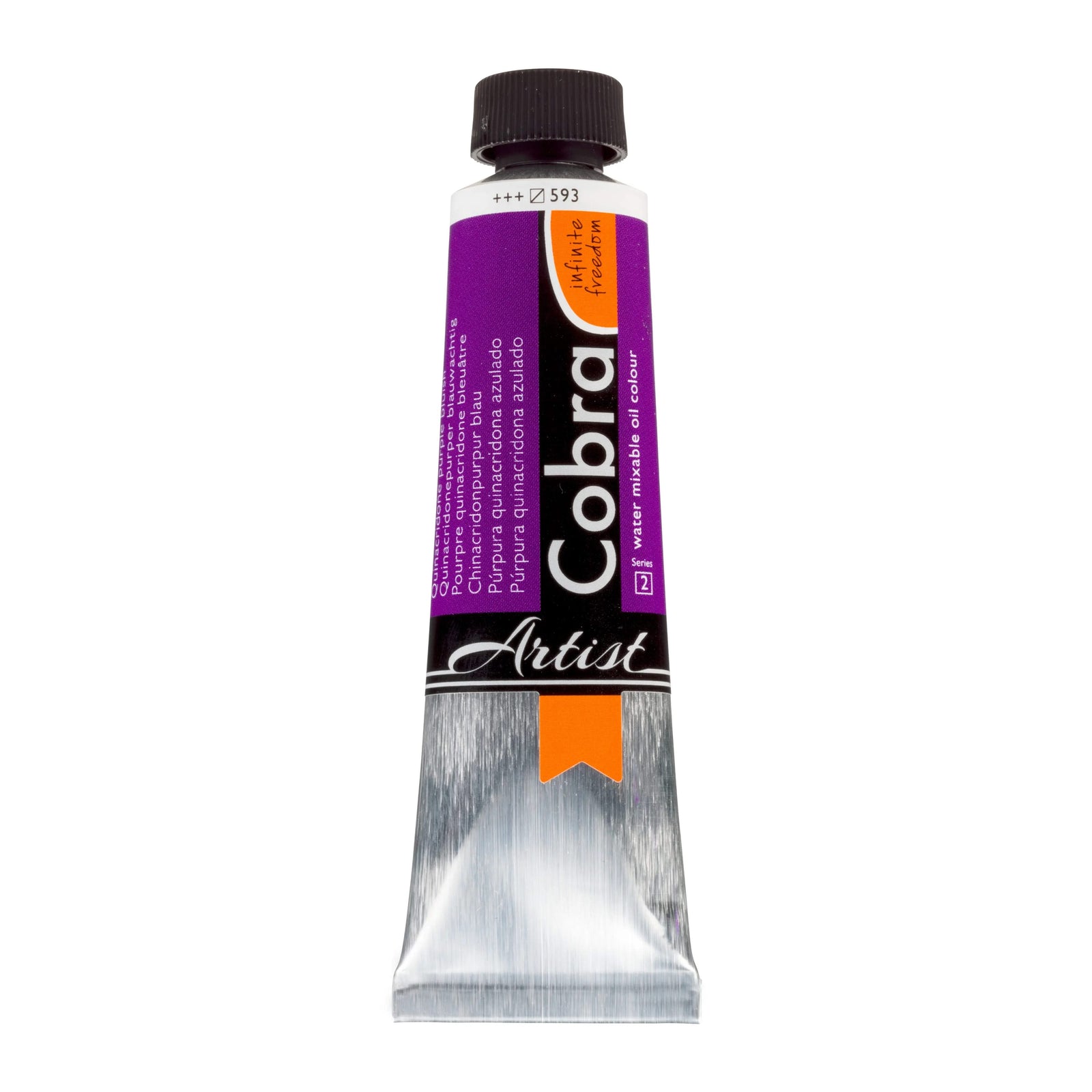 Cobra Artist Wassermischbare Ölfarbe Tube 40 ml Chinacridonpurpur Blau 593 - Kidis Art