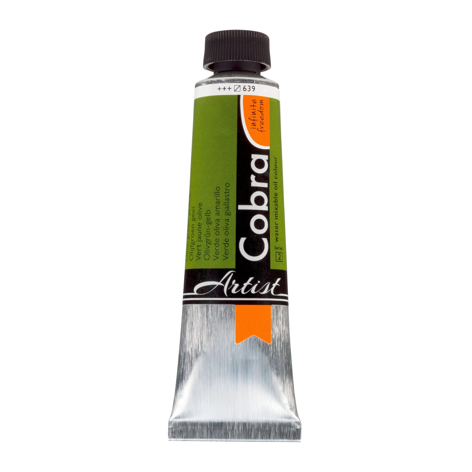 Cobra Artist Wassermischbare Ölfarbe Tube 40 ml Olivgrün-Gelb 639 - Kidis Art