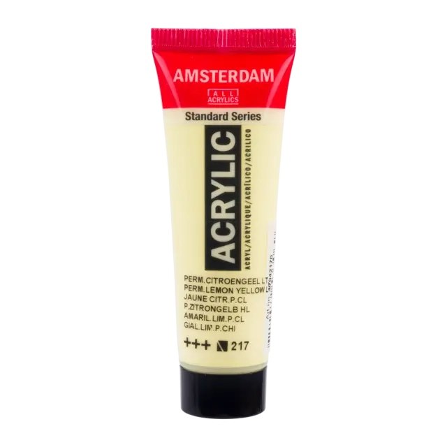 Amsterdam Standard Series Acrylfarbe Tube 20 ml Permanentzitronengelb Hell 217 - Kidis Art