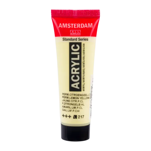 Amsterdam Standard Series Acrylfarbe Tube 20 ml Permanentzitronengelb Hell 217 - Kidis Art