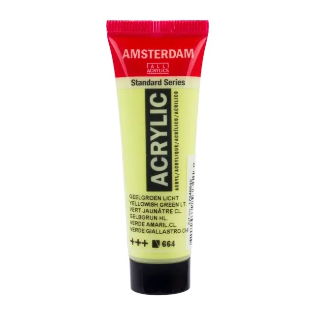 Amsterdam Standard Series Acrylfarbe Tube 20 ml Gelbgrün Hell 664 - Kidis Art