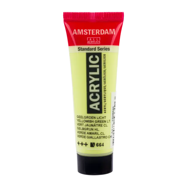 Amsterdam Standard Series Acrylfarbe Tube 20 ml Gelbgrün Hell 664 - Kidis Art