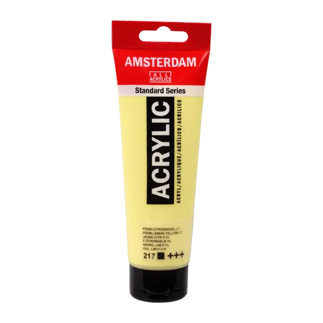 Amsterdam Standard Series Acrylfarbe Tube 120 ml Permanentzitronengelb Hell 217 - Kidis Art