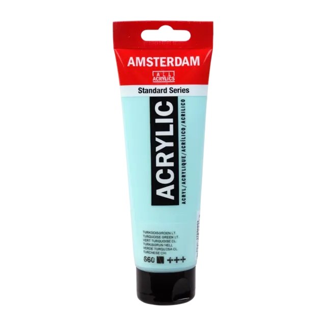 Amsterdam Standard Series Acrylfarbe Tube 120 ml Türkisgrün Hell 660 - Kidis Art
