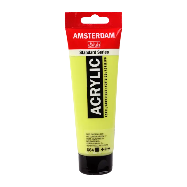 Amsterdam Standard Series Acrylfarbe Tube 120 ml Gelbgrün Hell 664 - Kidis Art