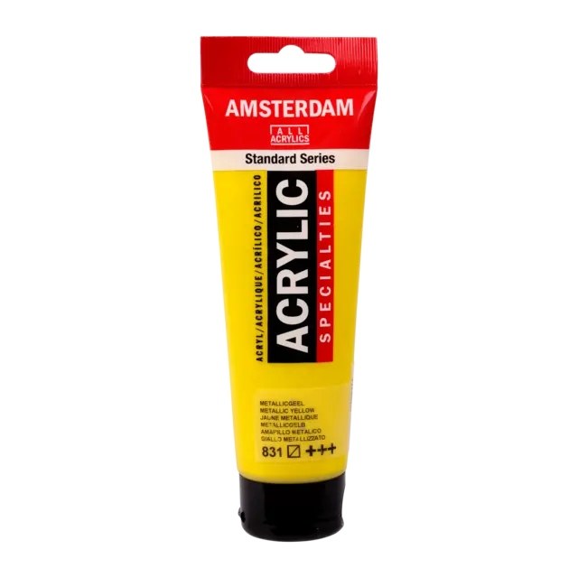 Amsterdam Standard Series Acrylfarbe Tube 120 ml Metallicgelb 831 - Kidis Art