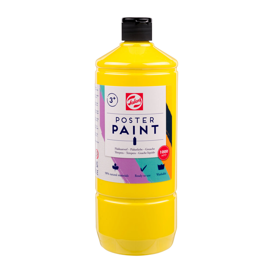 Talens Poster Paint Schulfarbe, 1 Liter, Primär Gelb