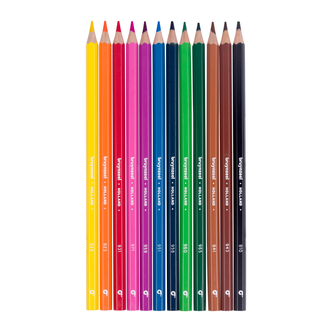Bruynzeel Super Farbstiftdose | 12 Farben - Kidis Art