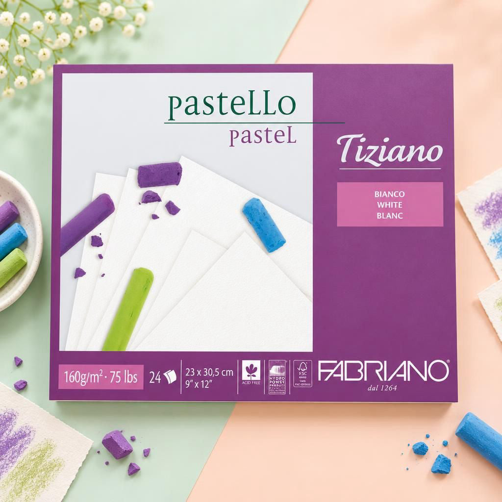 Generiert: [888399df-39e6-4e12-9843-2d64e890c732] Hauptbild – Fabriano Tiziano Block "Bianco" - 23 x 30.5 cm - 160g - 24 Blatt