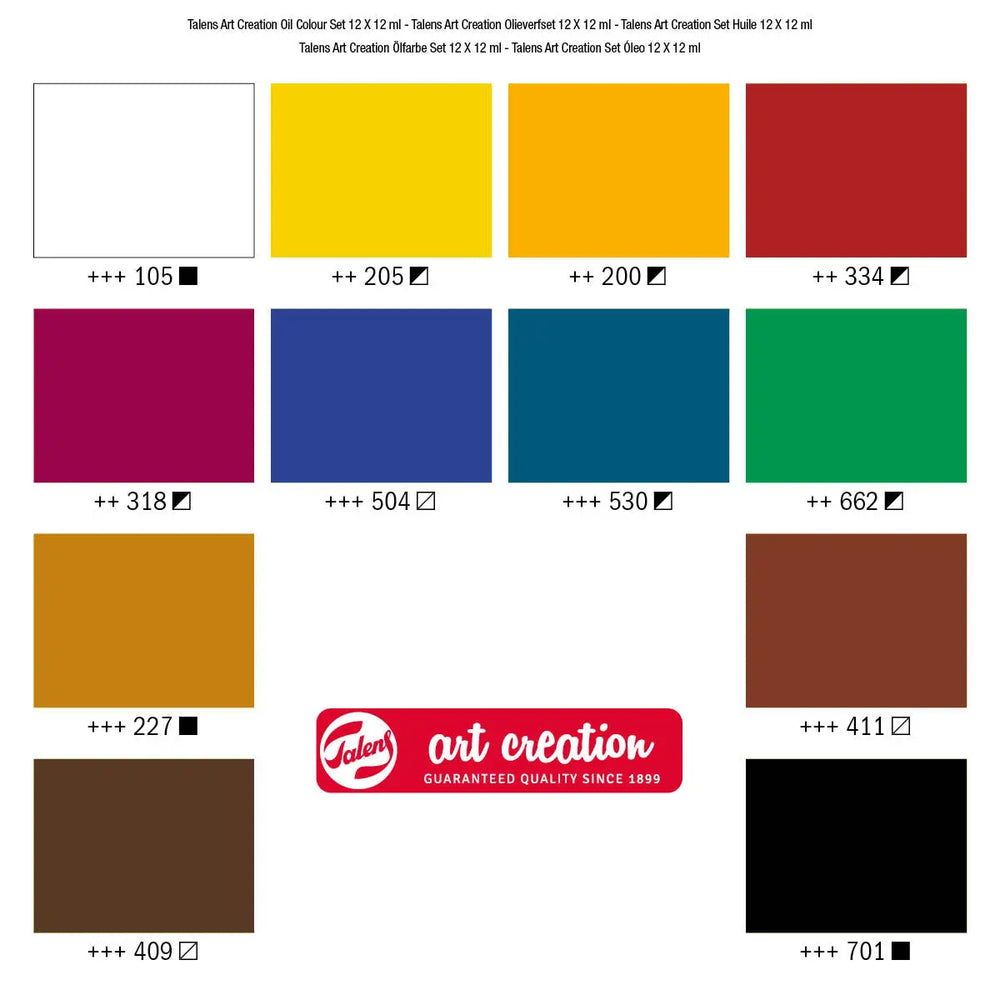 Talens Art Creation Ölfarbe Set 12 x 12 ml Talents