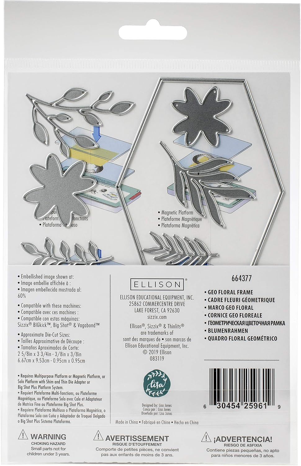 Thinlits Stanzset 12 Stück - Blumenrahmen