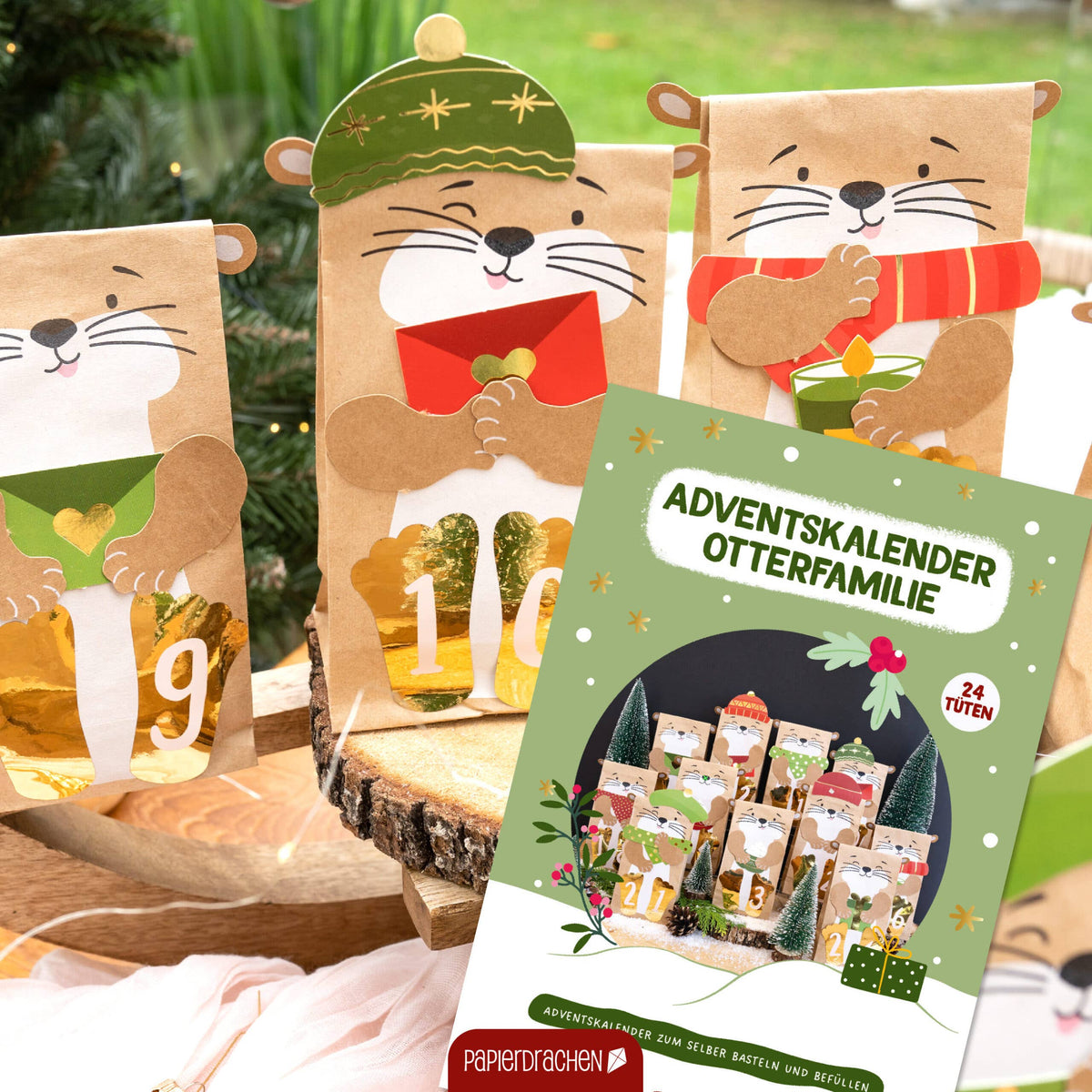 Adventskalender mit Stanzteilen - Otter