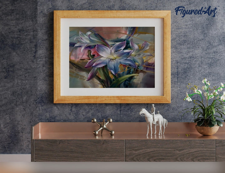 Malen nach Zahlen 40x50cm ohne Keilrahmen Figured’Art Bunte Lilie