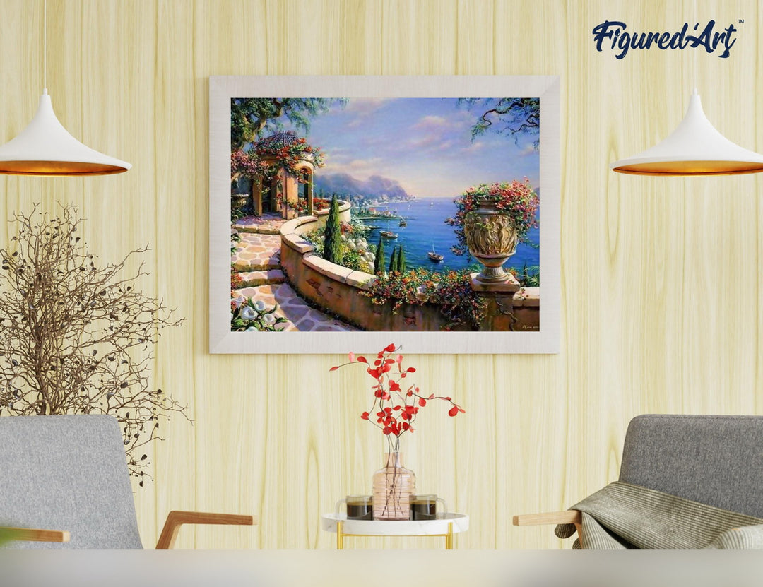 Malen nach Zahlen 40x50cm ohne Keilrahmen Figured’Art Seesicht