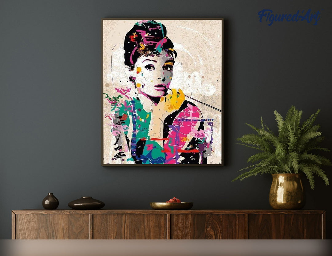 Malen nach Zahlen 40x50cm ohne Keilrahmen Figured’Art Audrey