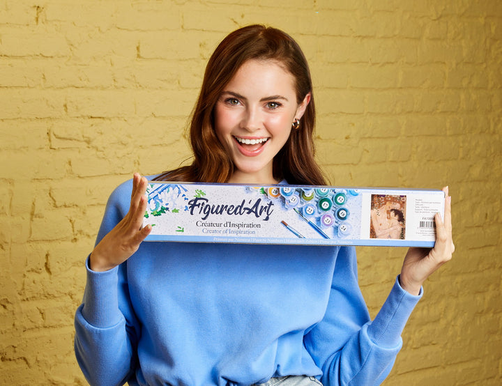 Malen nach Zahlen 40x50cm ohne Keilrahmen Figured’Art Klimt - Mutter und Kind