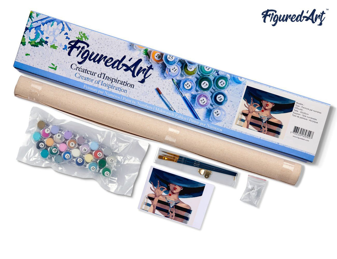 Malen nach Zahlen 40x50cm ohne Keilrahmen Figured’Art Zeit zum Aperitif