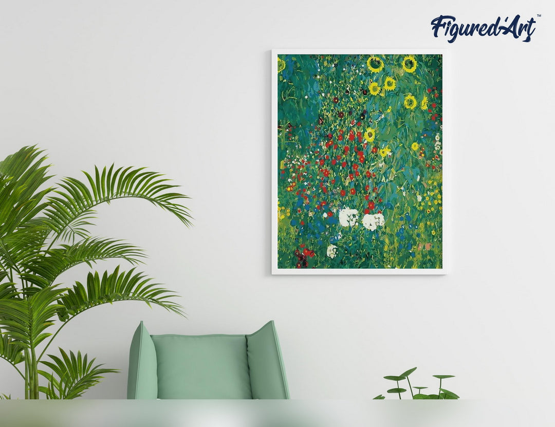 Malen nach Zahlen 40x50cm ohne Keilrahmen Figured’Art Sonnenblumengarten