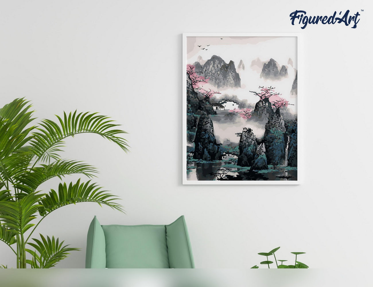 Malen nach Zahlen 40x50cm ohne Keilrahmen Figured’Art Landschaft von China - Kidis Art