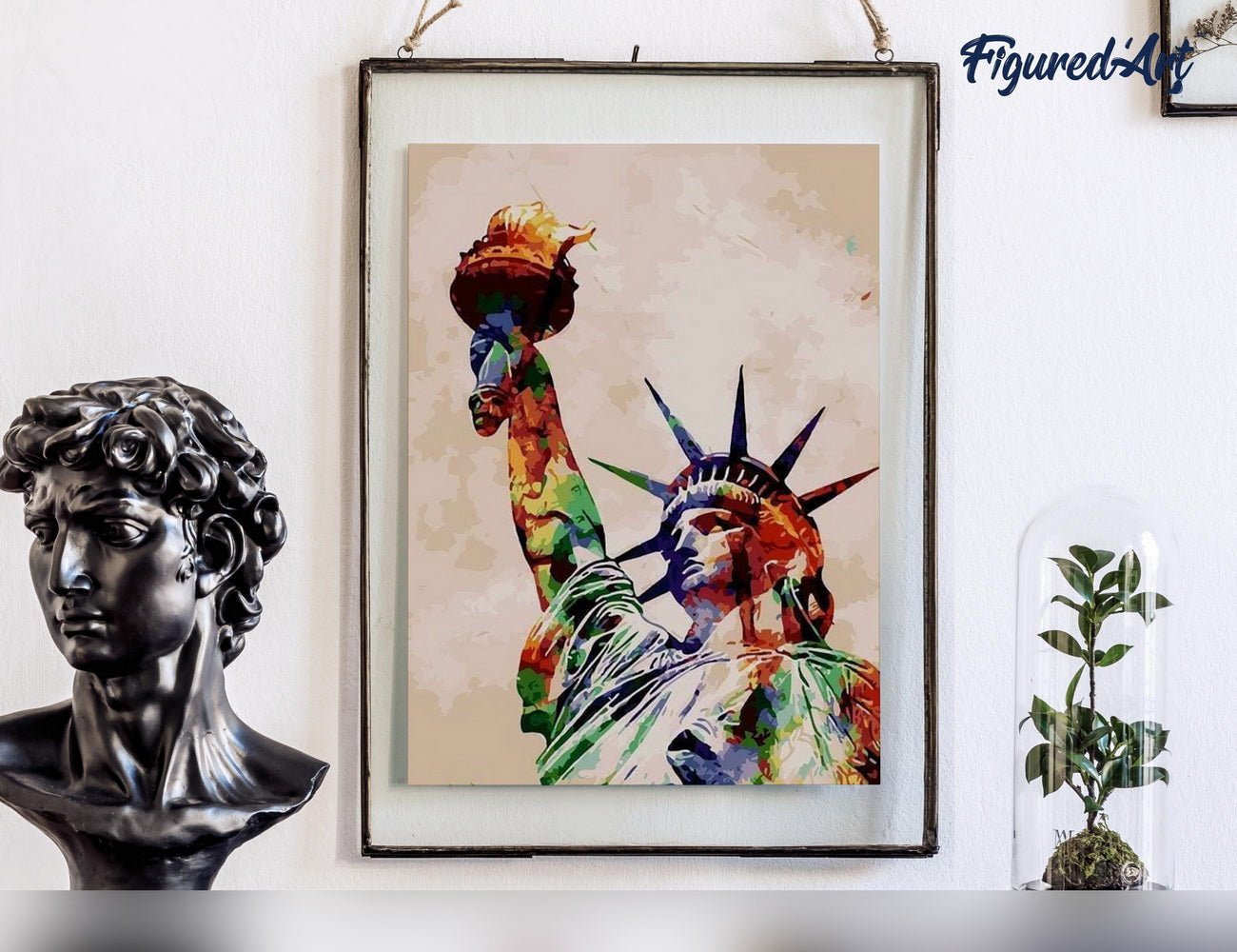 Malen nach Zahlen 40x50cm ohne Keilrahmen Figured’Art Freiheitsstatue - Kidis Art