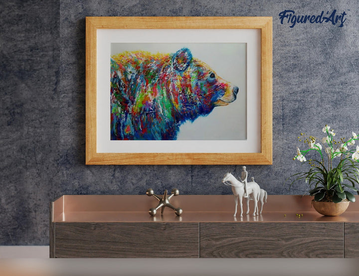 Malen nach Zahlen 40x50cm ohne Keilrahmen Figured’Art Bunte Bären - Kidis Art