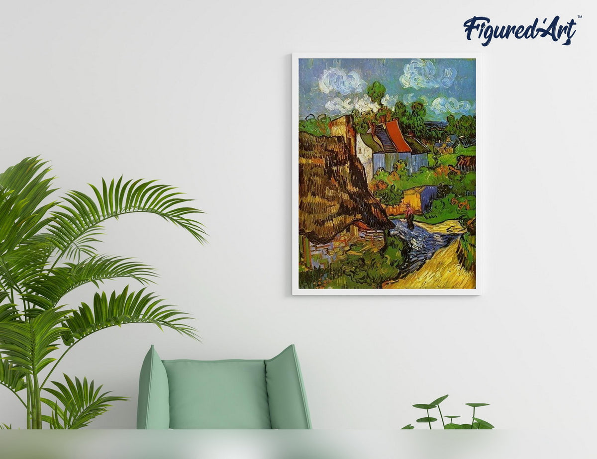 Malen nach Zahlen 40x50cm ohne Keilrahmen Figured’Art Van Gogh - Haus Oise - Kidis Art