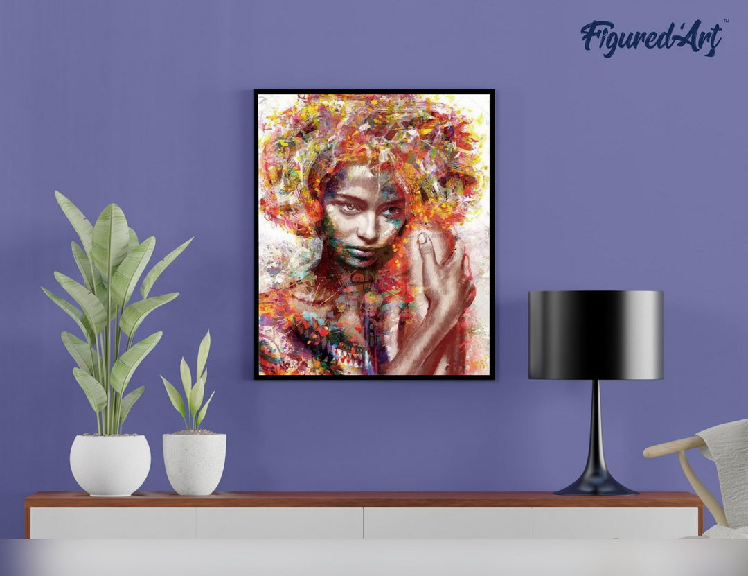 Malen nach Zahlen 40x50cm ohne Keilrahmen Figured’Art Hüllenlose Frau