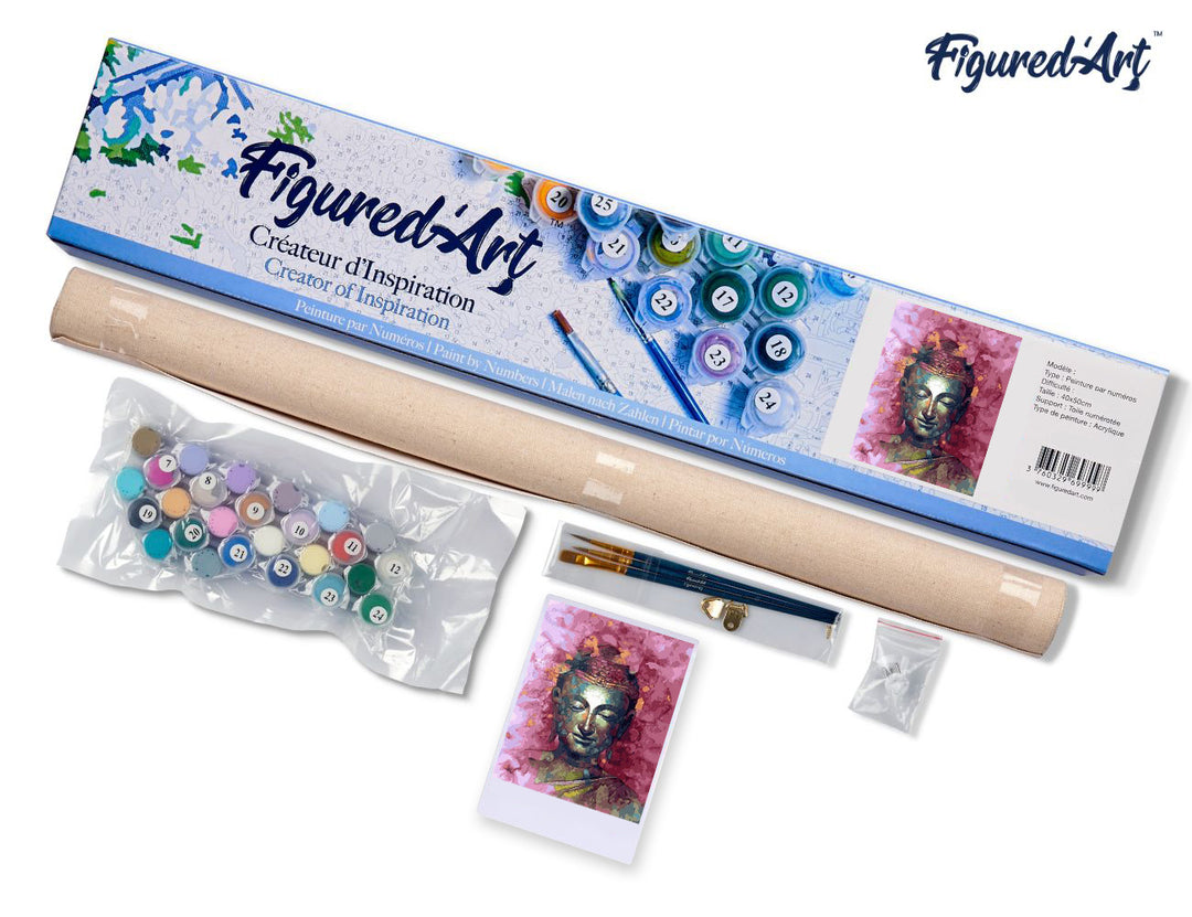 Malen nach Zahlen 40x50cm ohne Keilrahmen Figured’Art Wertvoller Buddha