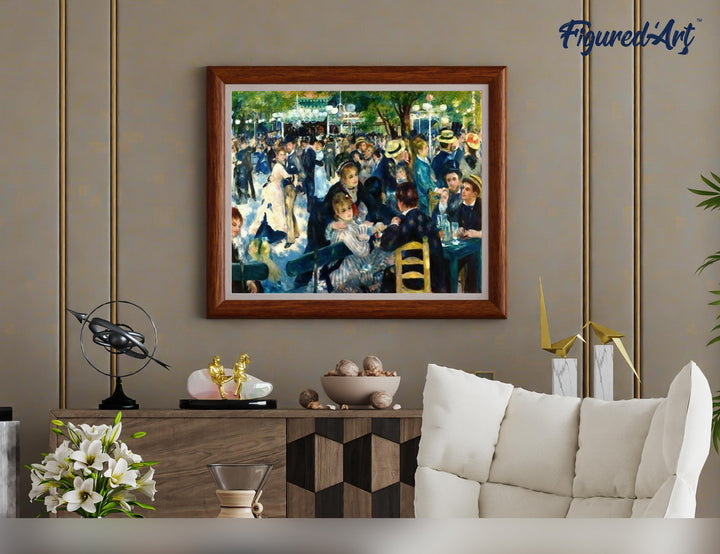 Malen nach Zahlen 40x50cm ohne Keilrahmen Figured’Art Renoir - Bal du Moulin de la Galette