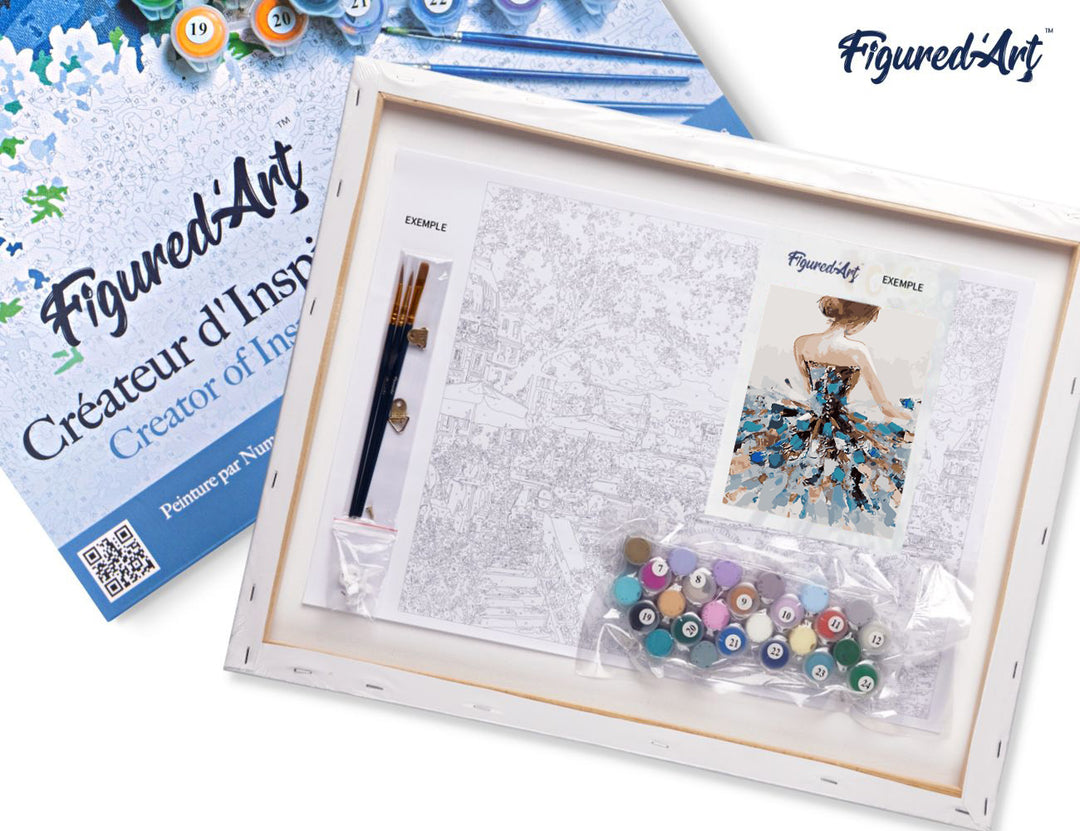 Malen nach Zahlen 40x50cm auf Keilrahmen gespannt Figured’Art Tänzerin