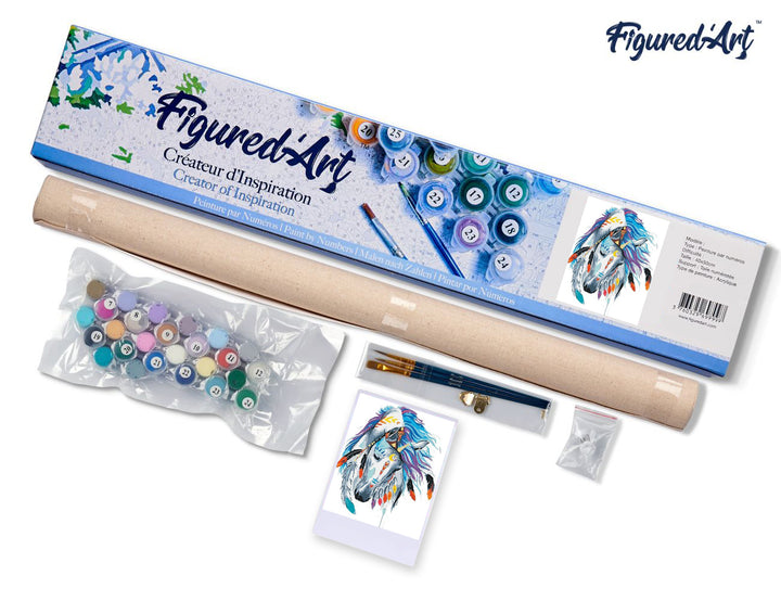 Malen nach Zahlen 40x50cm ohne Keilrahmen Figured’Art Pferd der Feier