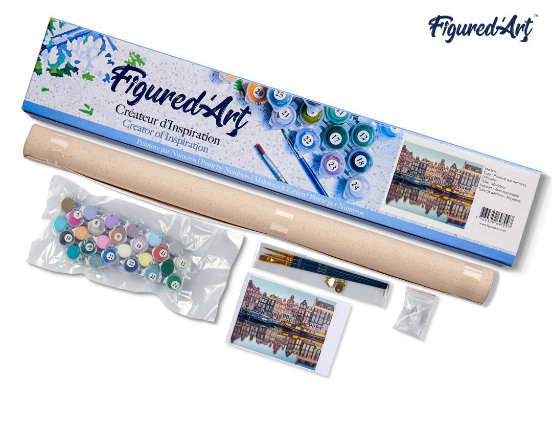 Malen nach Zahlen 40x50cm ohne Keilrahmen Figured’Art Amsterdam - Kidis Art