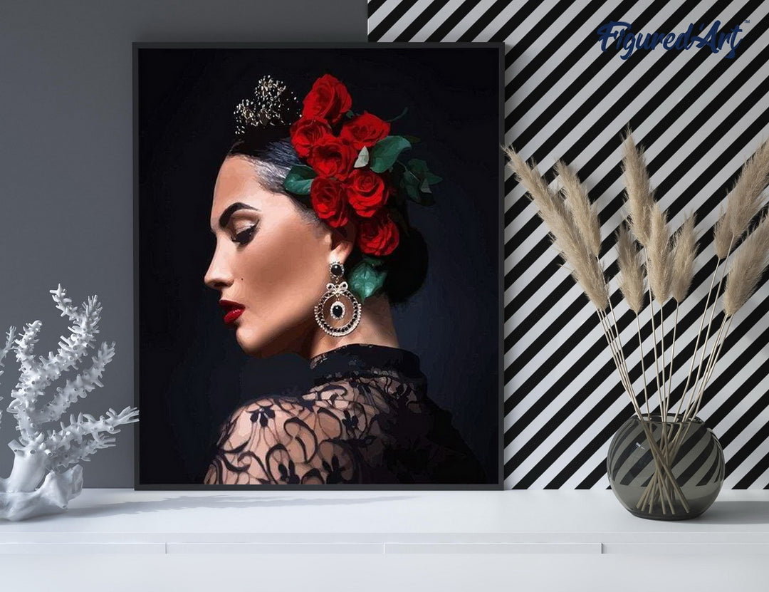 Malen nach Zahlen 40x50cm ohne Keilrahmen Figured’Art Spanierin