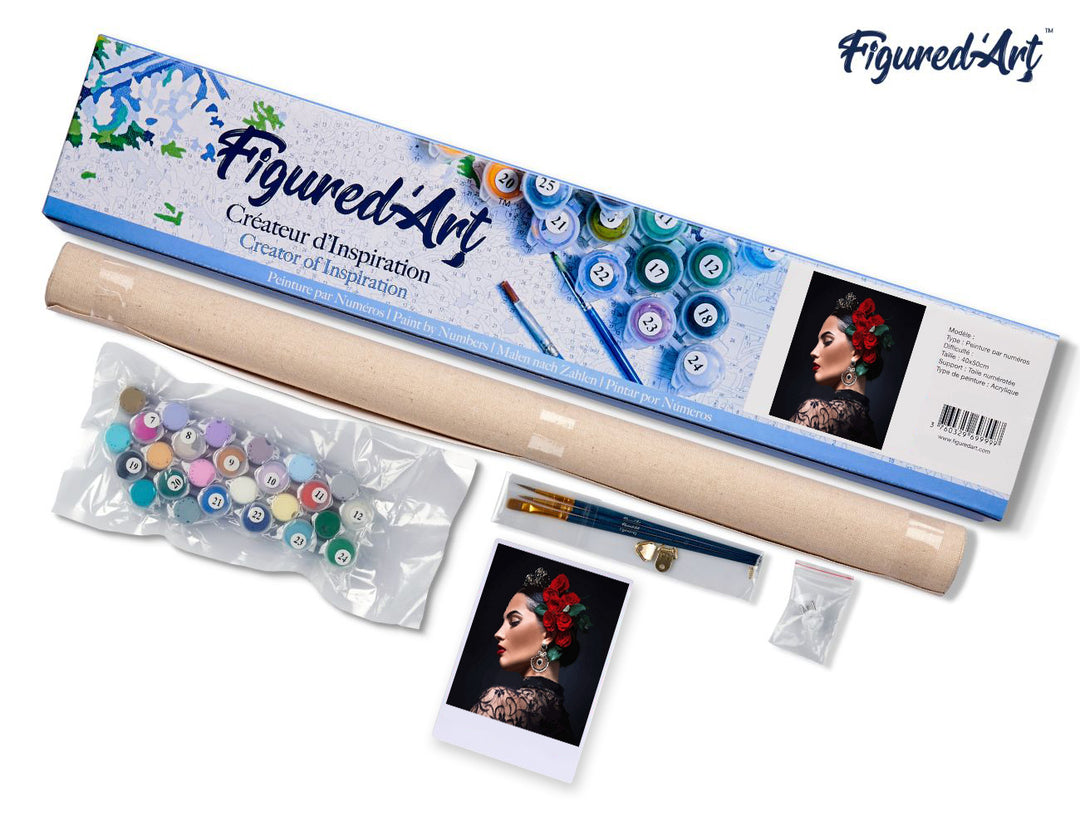 Malen nach Zahlen 40x50cm ohne Keilrahmen Figured’Art Spanierin