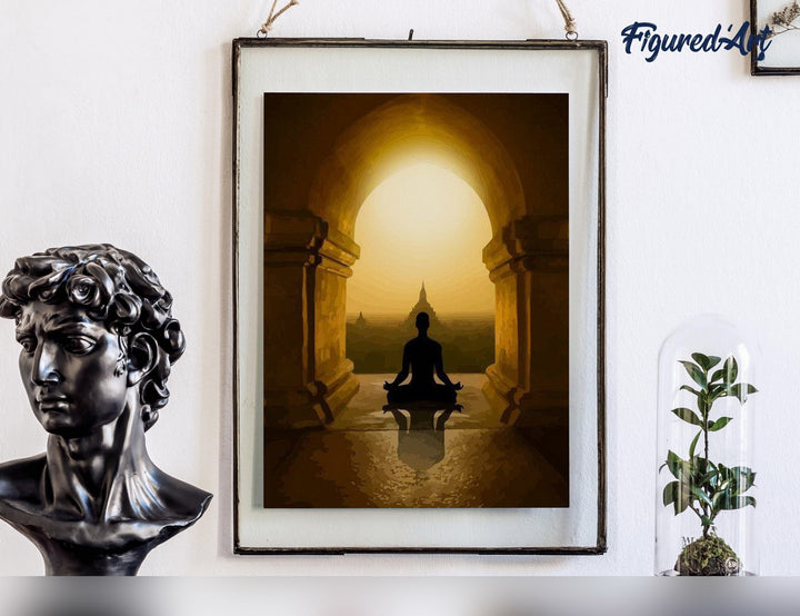 Malen nach Zahlen 40x50cm ohne Keilrahmen Figured’Art Buddhismus in Asien - Kidis Art