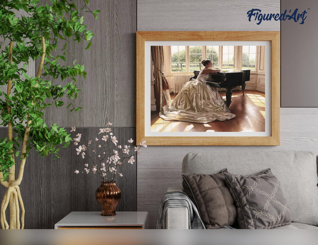Malen nach Zahlen 40x50cm ohne Keilrahmen Figured’Art Ehrgeiz eines jungen Pianisten