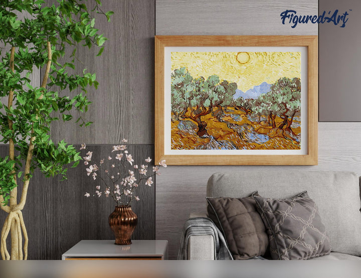 Malen nach Zahlen 40x50cm ohne Keilrahmen Figured’Art Van Gogh - St Remy Oliven