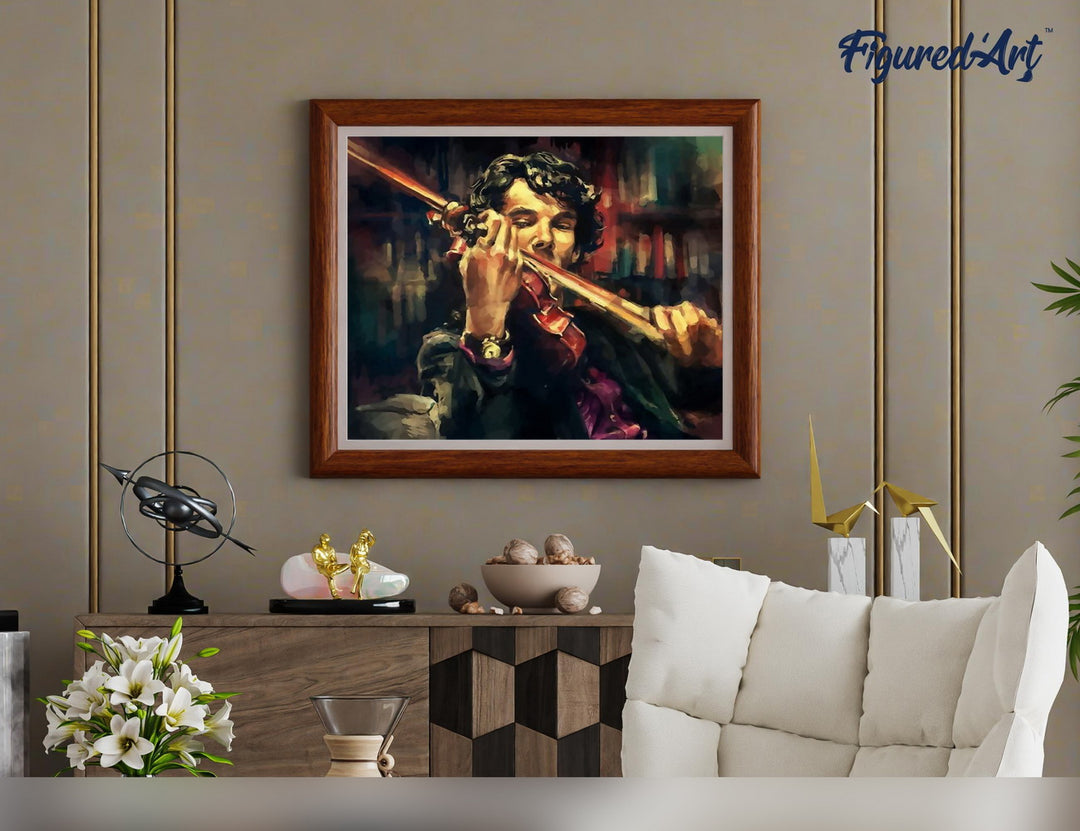 Malen nach Zahlen 40x50cm ohne Keilrahmen Figured’Art Geiger am Konzert - Kidis Art