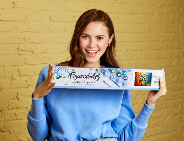 Malen nach Zahlen 40x50cm ohne Keilrahmen Figured’Art Hängende Lampen