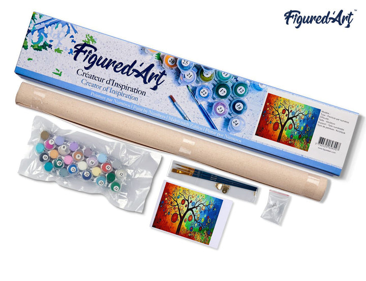 Malen nach Zahlen 40x50cm ohne Keilrahmen Figured’Art Hängende Lampen