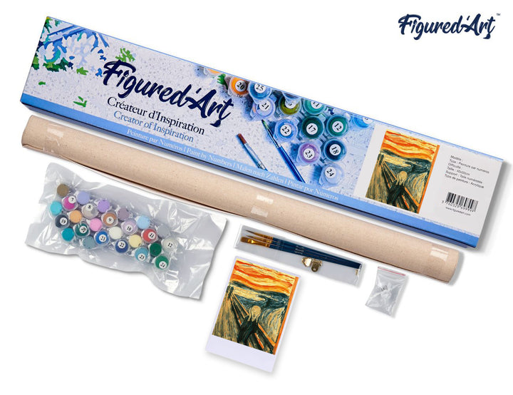 Malen nach Zahlen 40x50cm ohne Keilrahmen Figured’Art Der Schrei