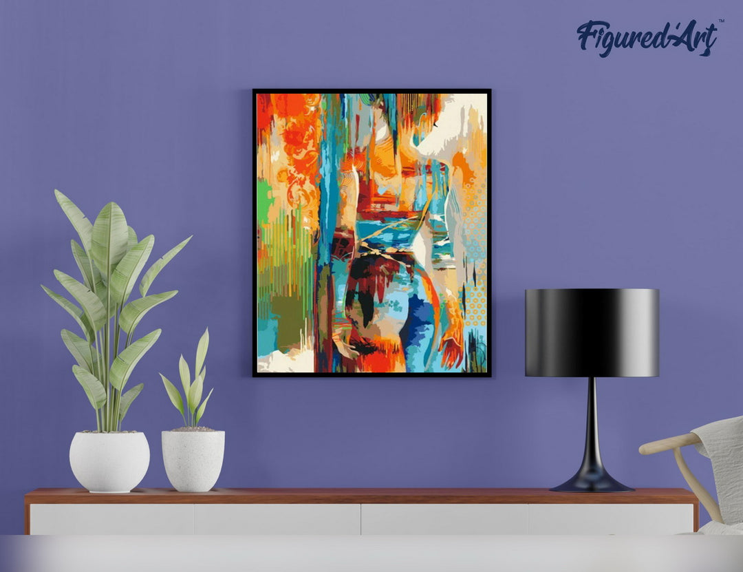Malen nach Zahlen 40x50cm ohne Keilrahmen Figured’Art Bunte Schönheit