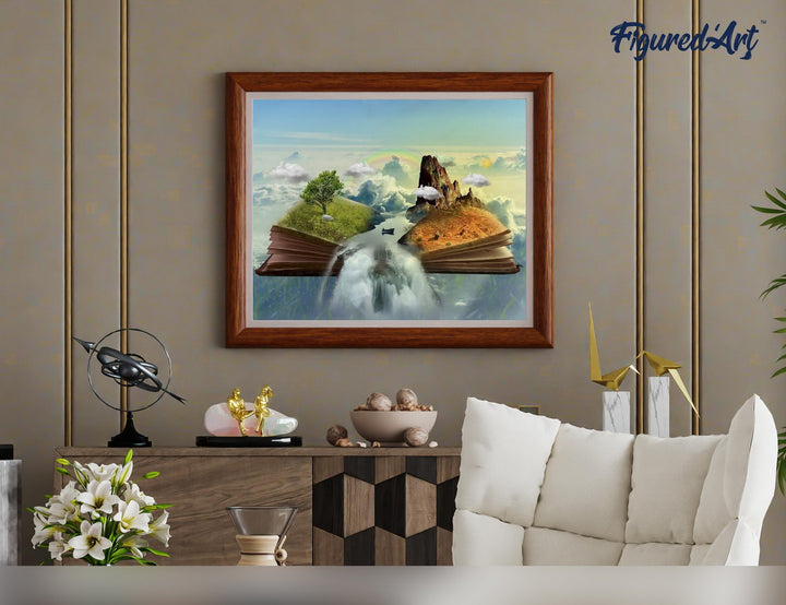 Malen nach Zahlen 40x50cm ohne Keilrahmen Figured’Art Buch Landschaft - Kidis Art