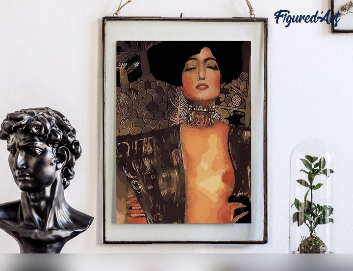 Malen nach Zahlen 40x50cm ohne Keilrahmen Figured’Art Judith und Holofernes – Gustav Klimt