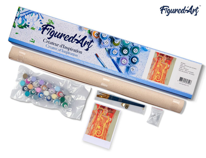 Malen nach Zahlen 40x50cm ohne Keilrahmen Figured’Art Hygieia – Gustav Klimt