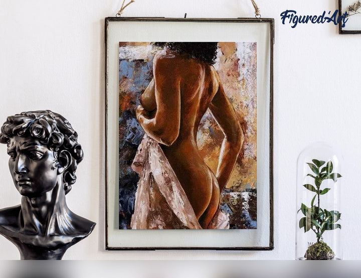 Malen nach Zahlen 40x50cm auf Keilrahmen gespannt Figured’Art Hüllenlose Kurven