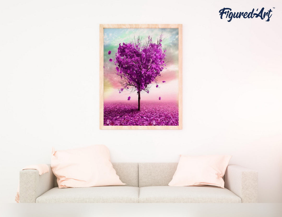 Malen nach Zahlen 40x50cm ohne Keilrahmen Figured’Art Herzbaum