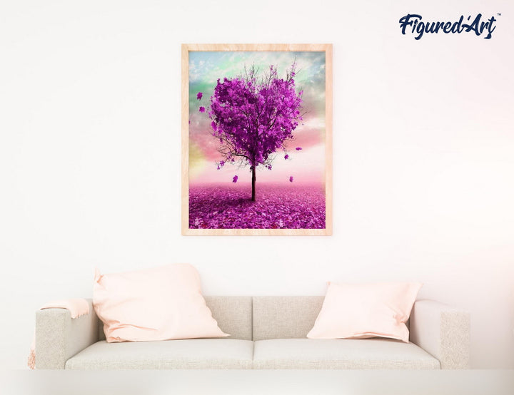 Malen nach Zahlen 40x50cm ohne Keilrahmen Figured’Art Herzbaum